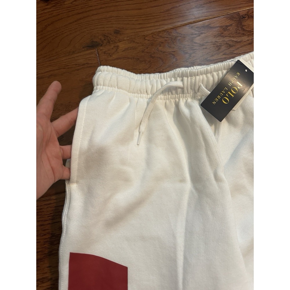 NWT Polo Ralph Lauren White 92 Racing 1 Joggers Size XS Unisex - Picture 5 of 12